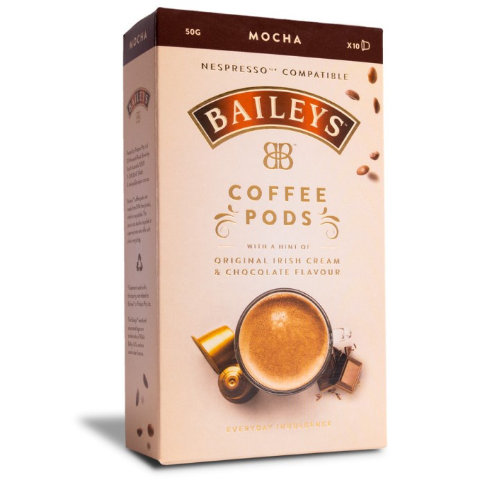 

ge01fgf Nespresso Baileys Coffee Capsules By Podista - Kapsul Kopi - Mocha Ds20X11