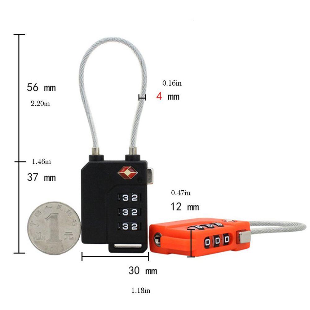 Gembok Password TOP 3digi Tahan Lama Gembok Password Lock Gembok Koper Bagasi Coded Lock