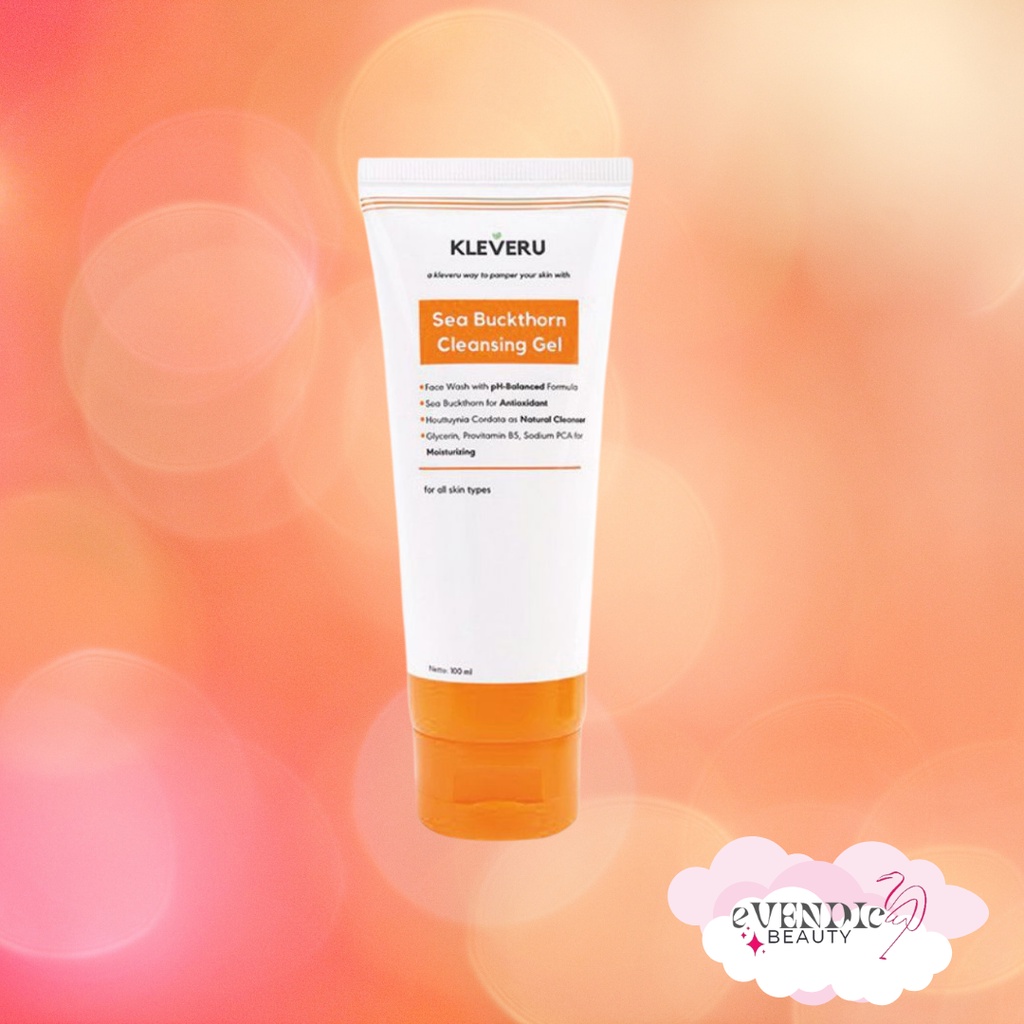 READYSTOCK KLEVERU Sea Buckthorn Cleansing Gel | Facial Wash - 100mL