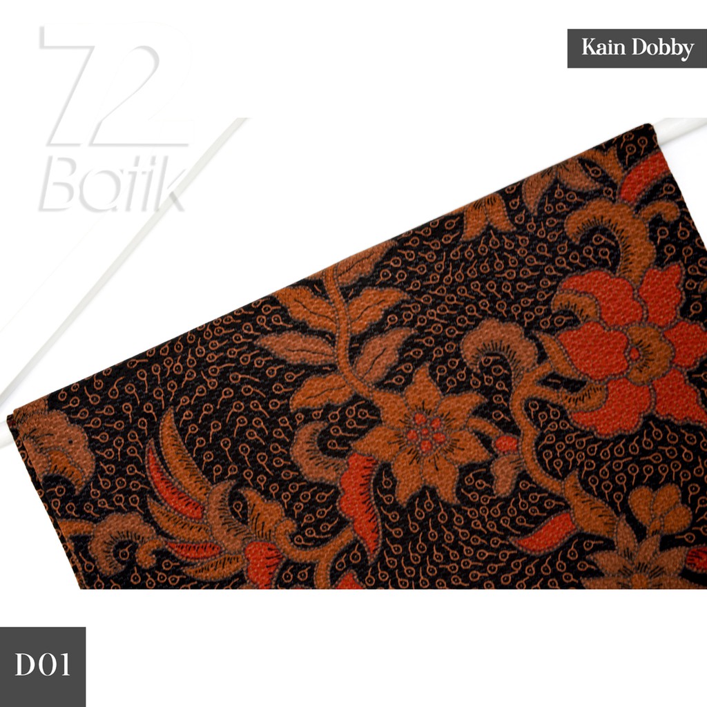 KAIN BATIK PREMIUM Dobby Motif Kembang Warna Orange Oranye Oren Hitam Dolbi Dobi Doby 725588 Cap 72 Jarik Jarit Samping Kebat Panjang Batik Dobby Modern Premium Bahan Seragam Batik Pernikahan Kantor Keluarga Murah Kamen Jadi Batik Bali Lembaran