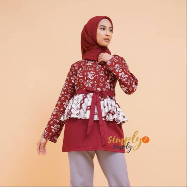 Simply2simply Ruffle Batik Marron