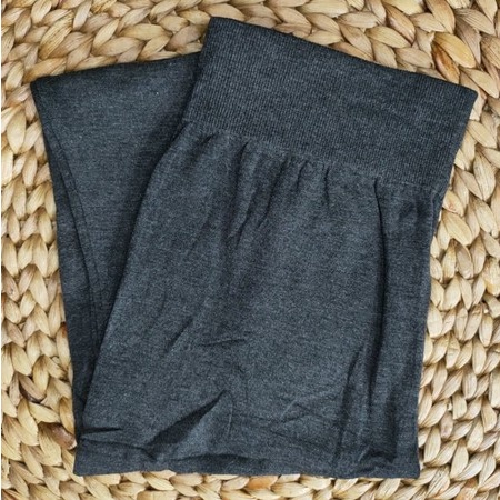 Legging Pendek Tebal Wanita 7 8 Dewasa Import Fit To Jumbo-abu tua misty