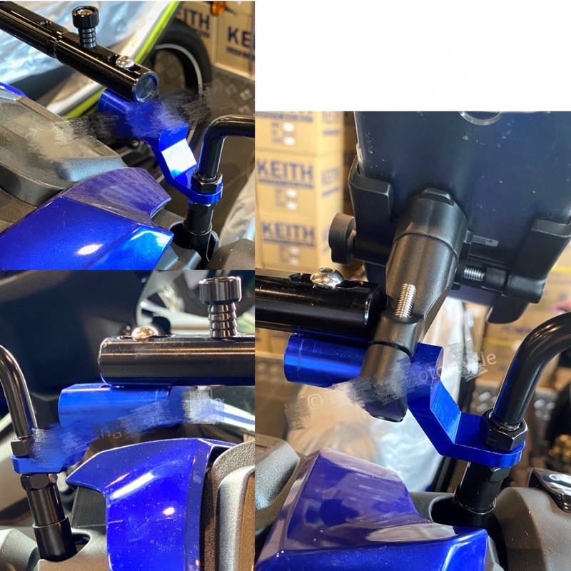 Extension Bar Bracket Lubang 4mm 6mm Motor Side Mirror Universal Adaptor Phone Holder Spotlight GoPro