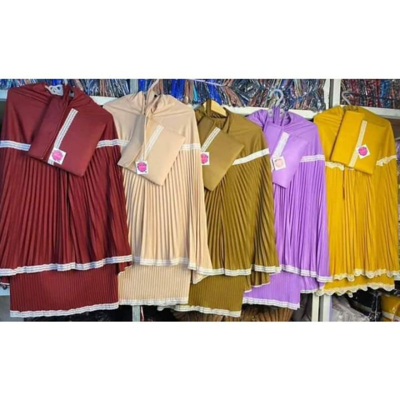 Mukena Plisket Anak size 2-7 tahun