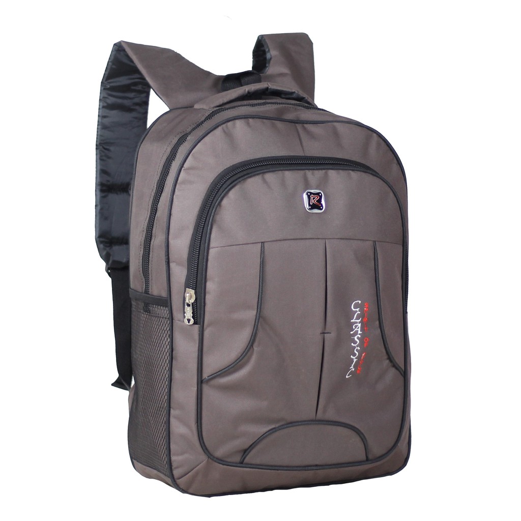 Tas Ransel Kuliah Ransel Murah Tas Smp Sma Ransel Polo Classic Coklat Tas Multifungsi Free Raincover