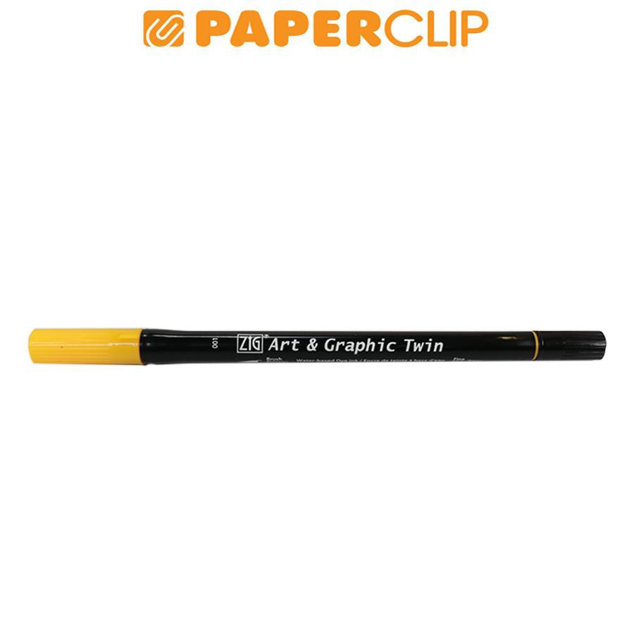 

PEN BRUSH ZIG KURETAKE TUT-80 ART & GRAPHIC TWIN 001 YELLOW