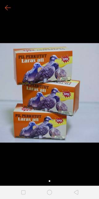 jamu pil perkutut LARASATI super burung perkutut puter pelung