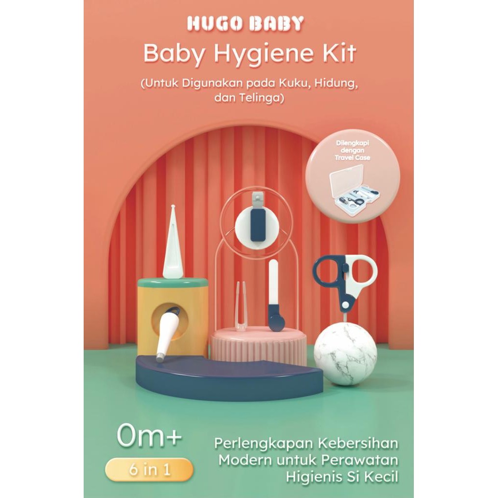 Hugo Baby Hygiene Kit (For Nail,Nose, &amp; Ear Use) - HB208C