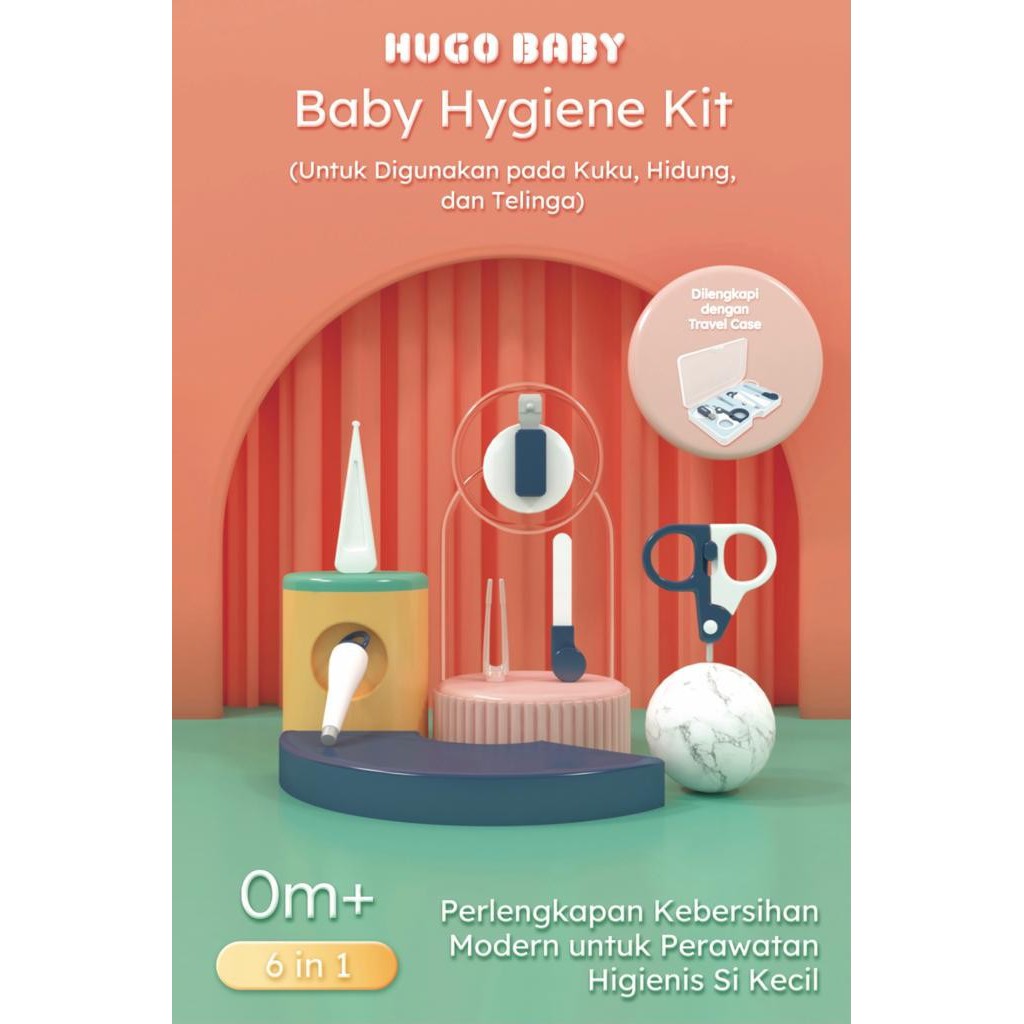 Hugo Baby Hygiene Kit (For Nail,Nose, &amp; Ear Use) - HB208C