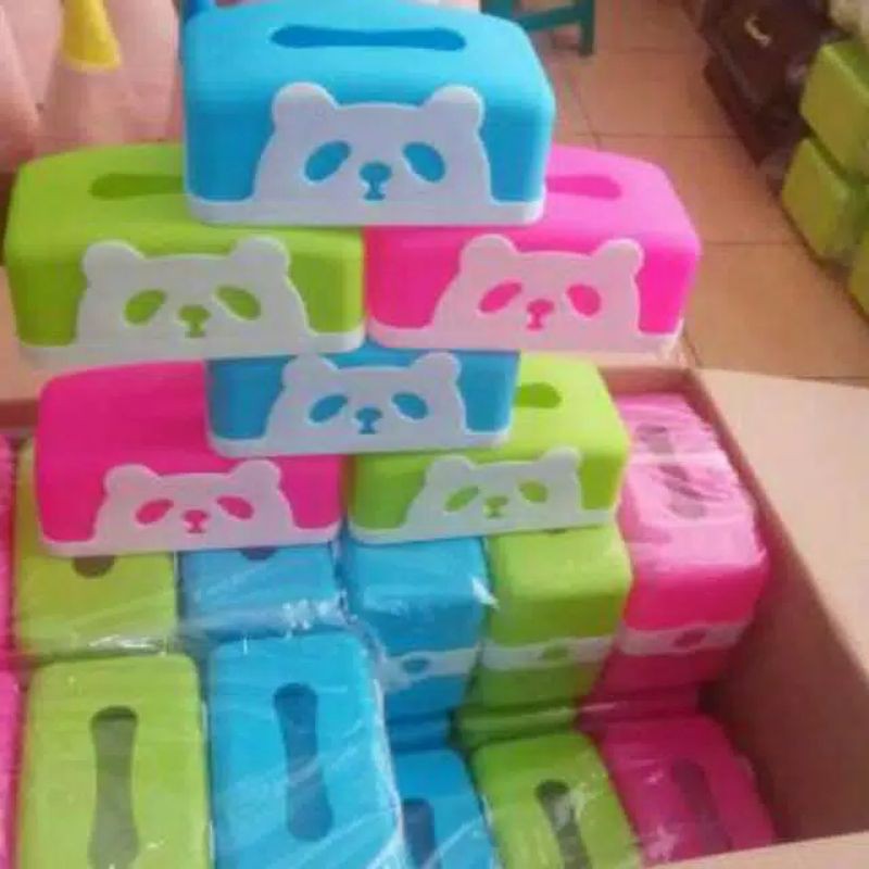 Best seller Kotak tisue panda tempat penyimpanan tisu