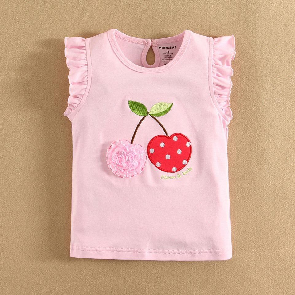 MOM AND BABY TSHIRT GIRL CHERRY PINK