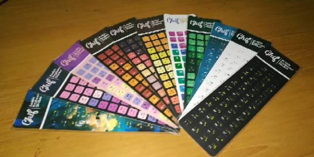 Ghif Stiker Sticker Keyboard Bahasa Arab Arabic PC Komputer Laptop Notebook waterproof Anti luntur