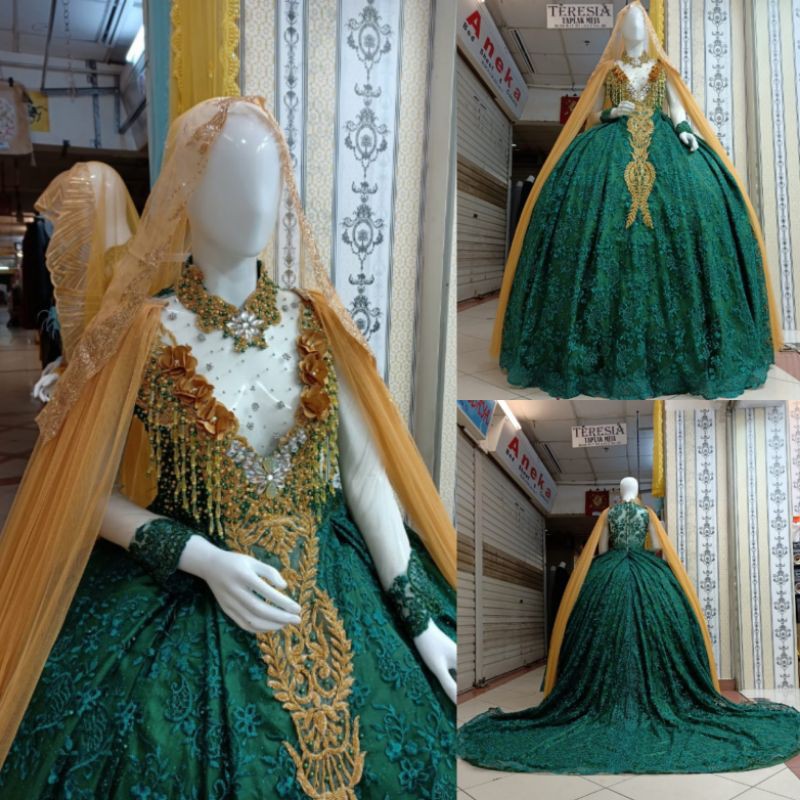 GAUN PENGANTIN MODERN | GAUN PENGANTIN MUSLIM | BAJU PENGANTIN MURAH MEWAH | BUSANA PENGANTIN