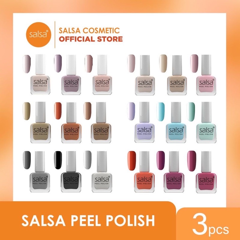 SALSA Peel Polish - Kutek Peel Off KUPAS Breathable Hijab Friendly isi 3