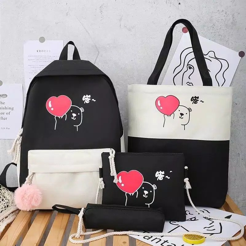 [LOKAL] DOMMO - D1456 Tas FIKA LOVE Ransel Wanita / Tas Wanita