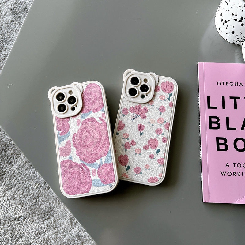 Soft Case Silikon Motif Print Bunga Untuk IPhone 12 13 11 Pro Max X Xs Max Xr