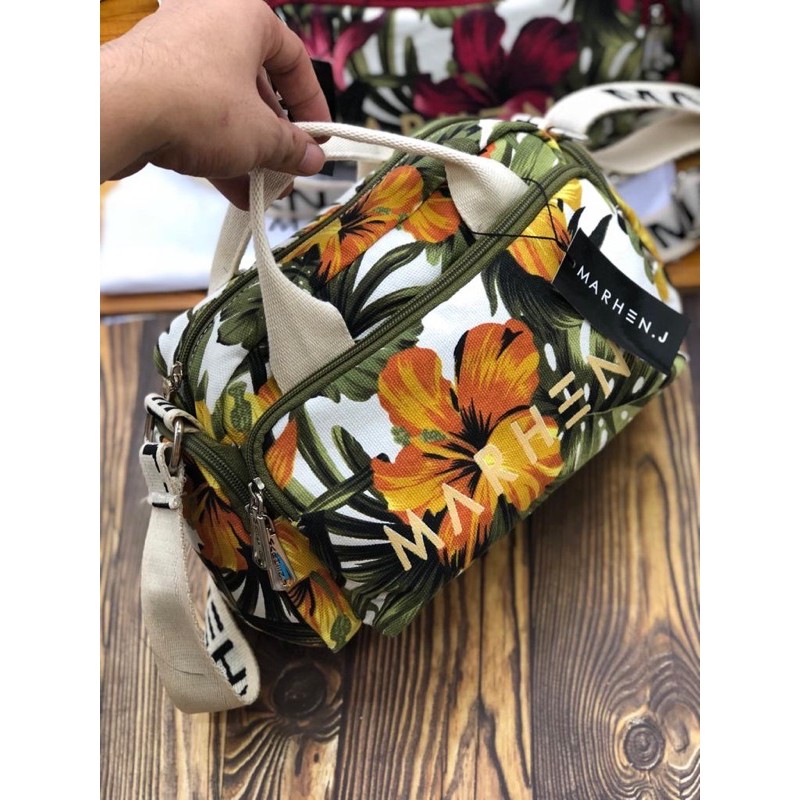 Tas FLOWER 4 RUANG canvas FREE POUCH+ DUSBAG+paperbag UK 24x16cm kode 7733