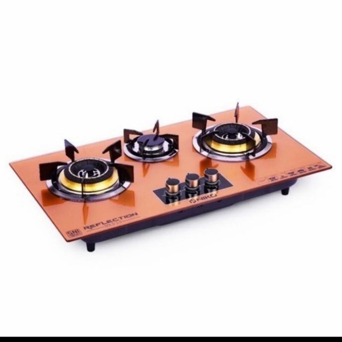 Kompor Gas 3Tungku Niko / Kompor Gas Tanam 3Tungku / Kompor Gas Kaca Sansalvador13