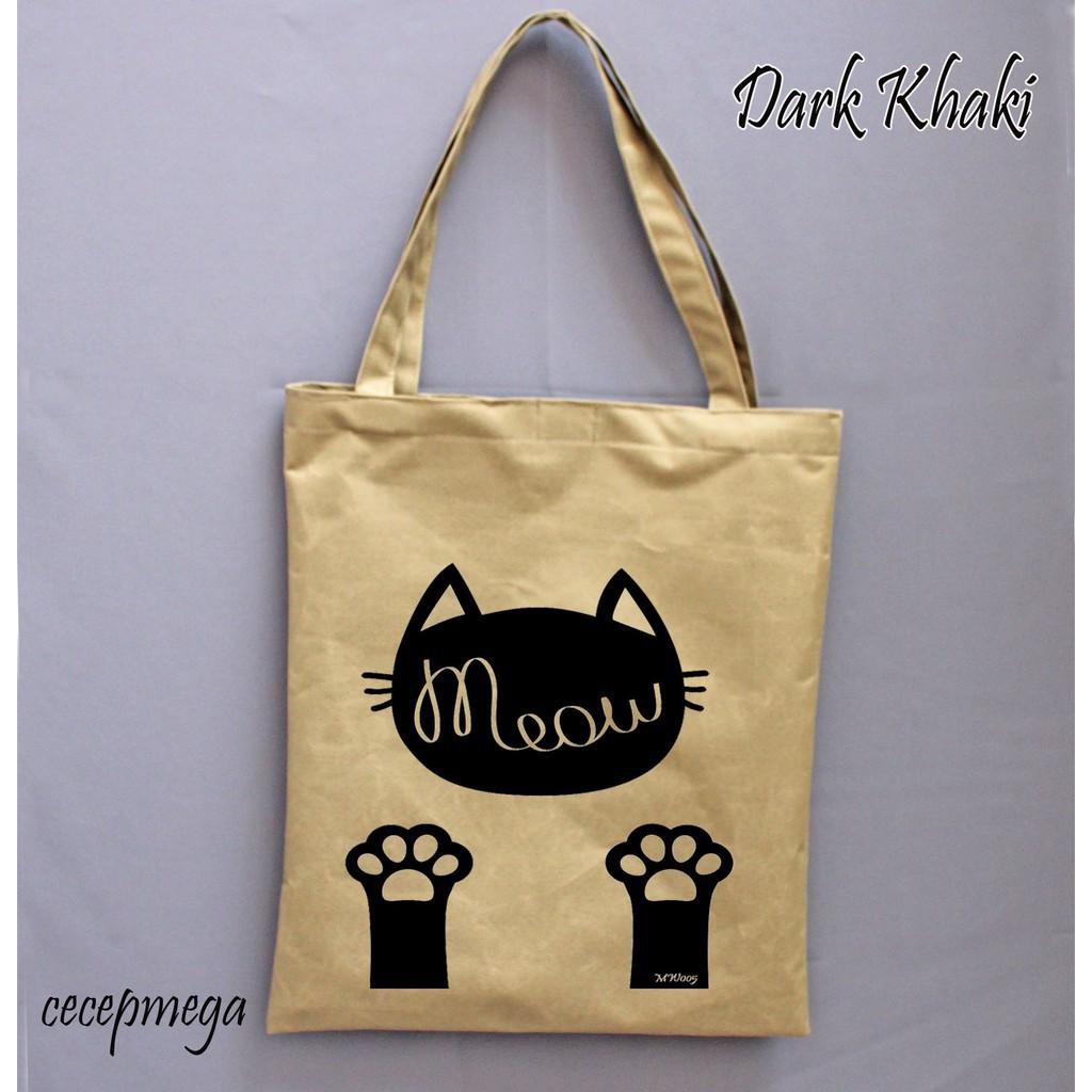 Unik Totebag desain meow MW005 Berkualitas