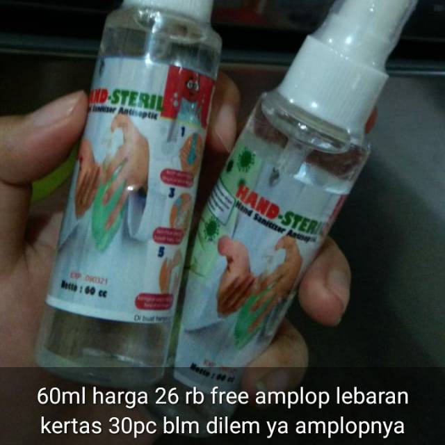 

Hand sanitizer free amplop lebaran kertas 50pc