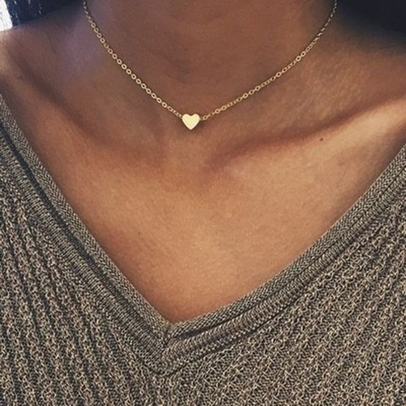 Simple new sweet wild simple love clavicle chain