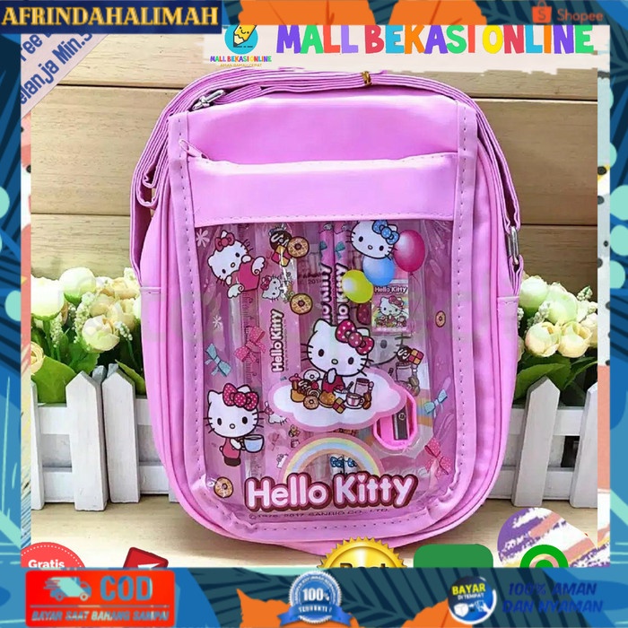 

[TERBARU] D154 Stationery Set Tas Selempang Kartun Paket Alat Tulis Anak Sekolah - CARS