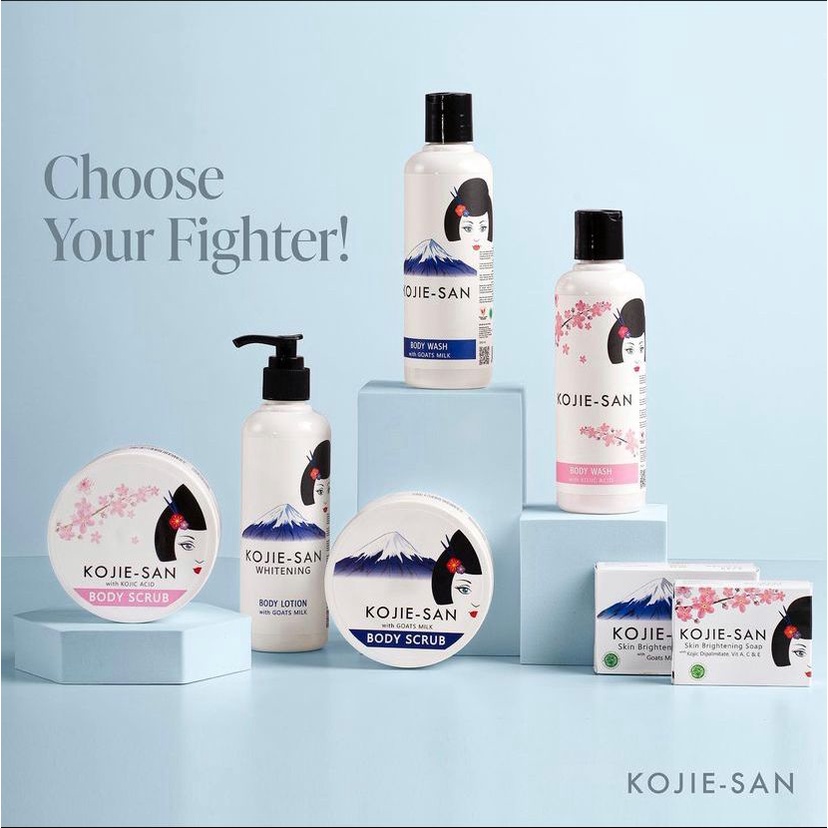 KOJIE SAN Brightening &amp; Whitening Series - Glowing Lotion Serum Body Wash Soap