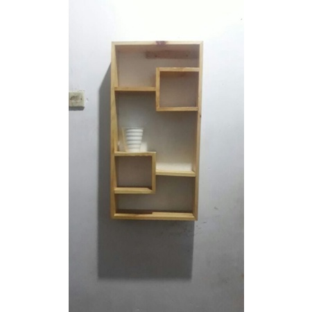 Rak dinding kayu jati belanda