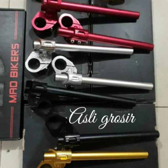 STANG JEPIT MAD BIKERS FULL CNC COCOK UNTUK MOTOR NINJA R-NINJA RR-VIXION-CBR150 DLL