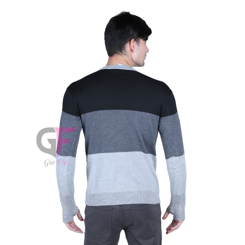 GIOFLO Sweater Ariel Terbaru Pria Lengan Panjang Abu / SWE 846