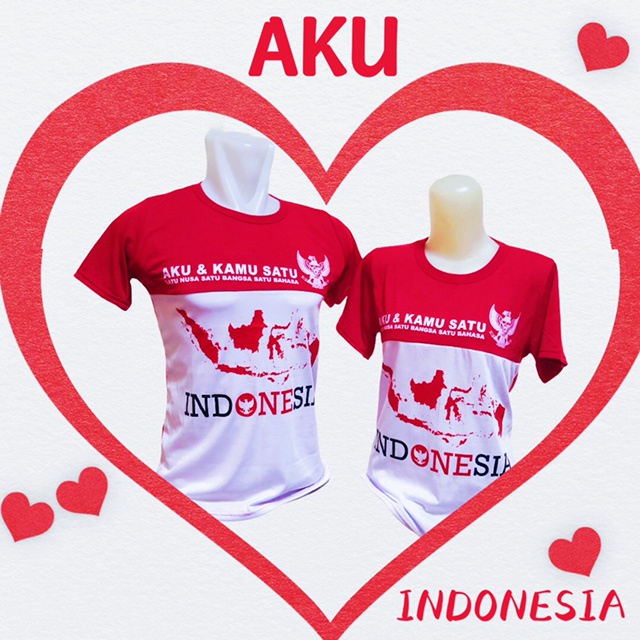 KAUS MERAH PUTIH / KAUS AGUSTUSAN / T SHIRT MERAH PUTIH DEWASA