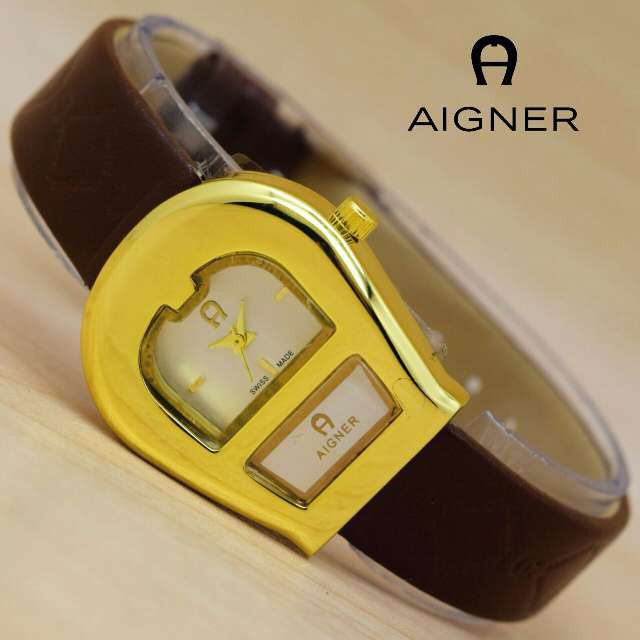 AIGNER KULIT BROWN GOLD Variasi