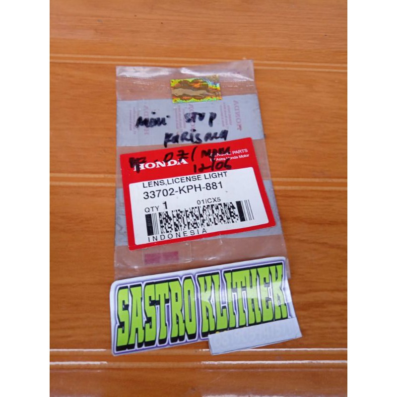 LENS LICENCE LIGHT KARISMA atau mika bawah stoplamp KARISMA ORIGINAL 33702-KPH-881