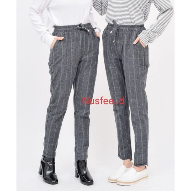 Celana Baggy pants Kotak / celana tartan / celana kotak korea