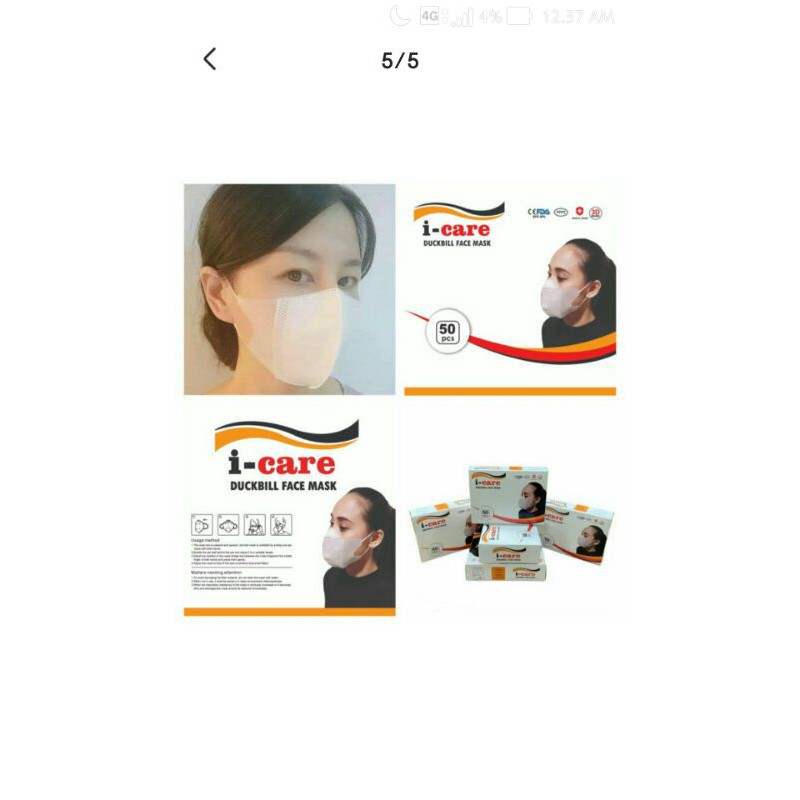 masker duckbill original i-care