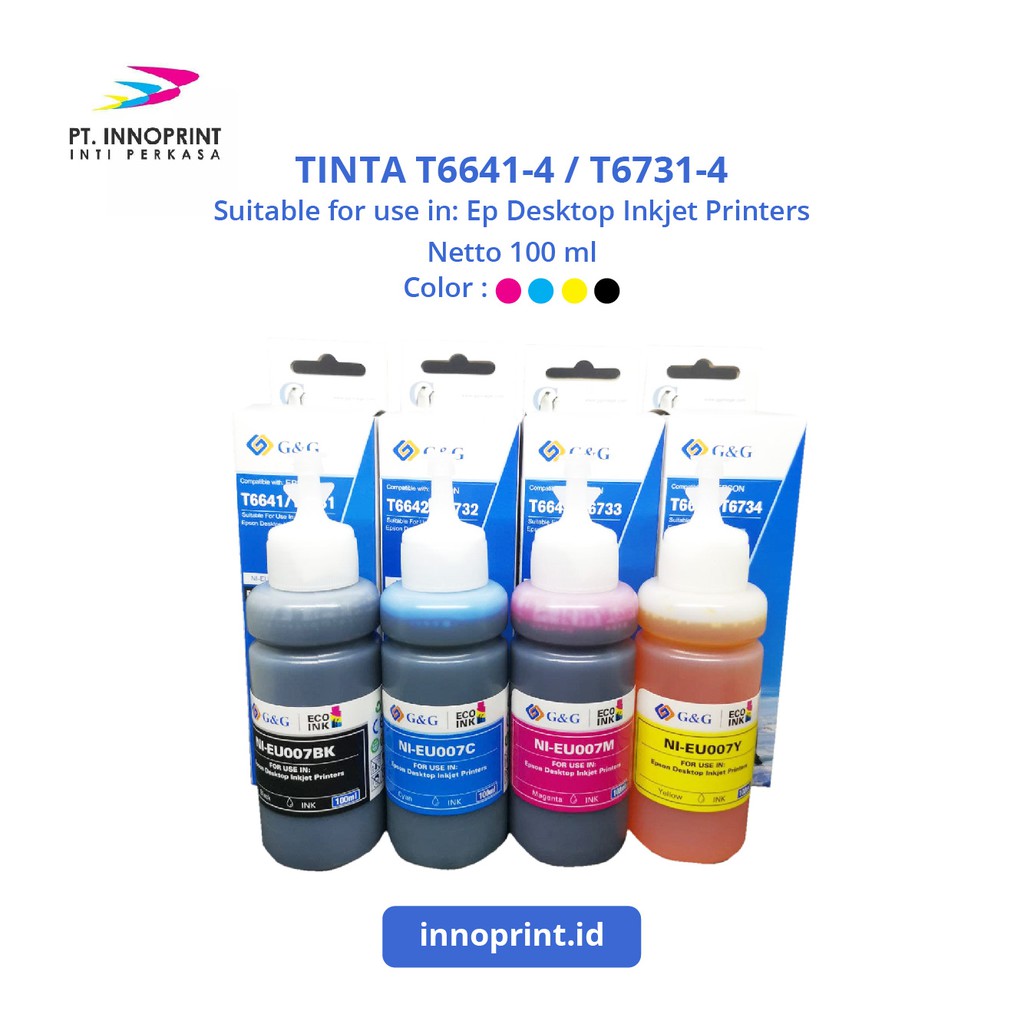 Tinta 664 Series 100ml FOR PRINTER L120/L210/L220/L360 T6641 / T6642 / T6643 / T6644