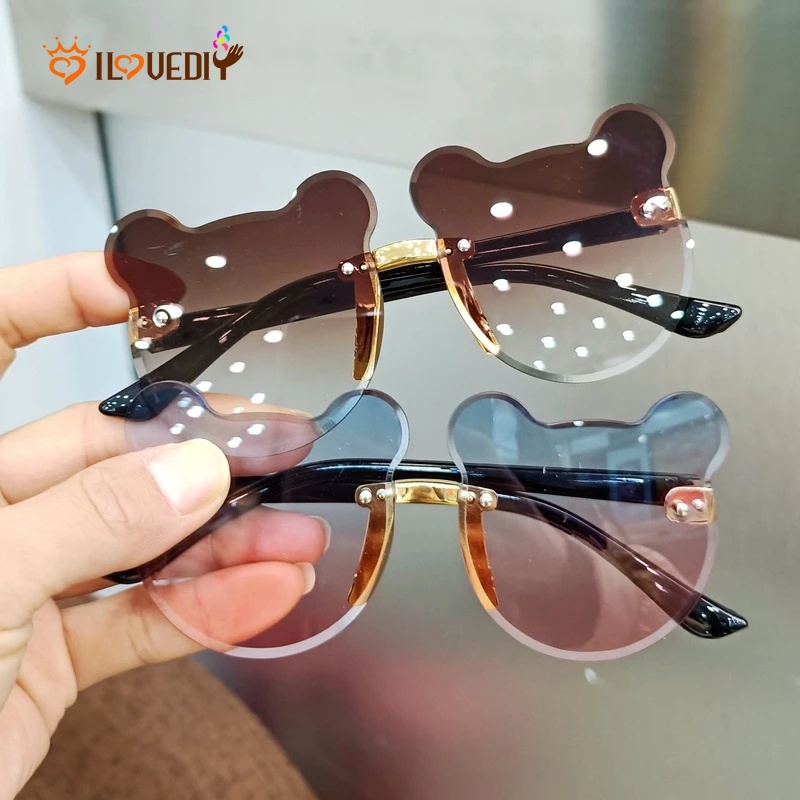 Kacamata Hitam Polarized Pelindung Uv Desain Kartun Beruang Gaya Vintage Klasik Untuk Travel