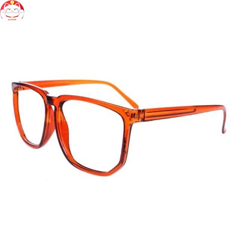 Sun Glass Unisex Oversized Retro Tortoise Shell Nerd Geek Clear Lens Plain Glasses