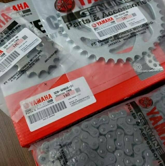 KDM_24 Gearset Gear Gir Set Rantai Yamaha Vega ZR Jupiter Z/New /115 RR /5D9