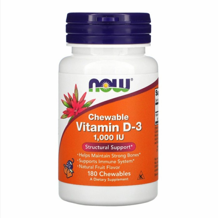 Vitamin D3 Vit D3 1000 Iu Anak Now Isi 180 Vit Anak -