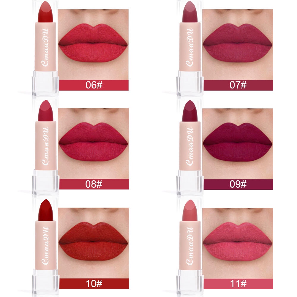 ORIGINAL CMAADU MATTE LIPSTICK NEW NOUVEAU 15 COLOURS WATERPROOF LONG LASTING