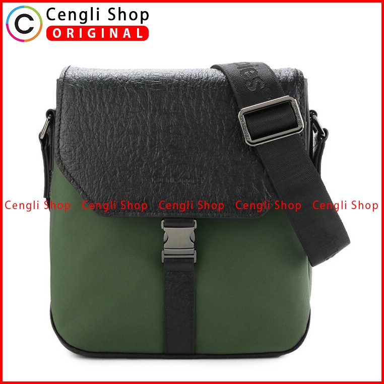 TAS SELEMPANG PRIA HUSH PUPPIES SLING BAG ORIGINAL HIJAU GREEN HM070