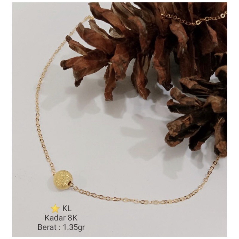 Kalung pasir fashion ringan hwt gold kadar 375/8k