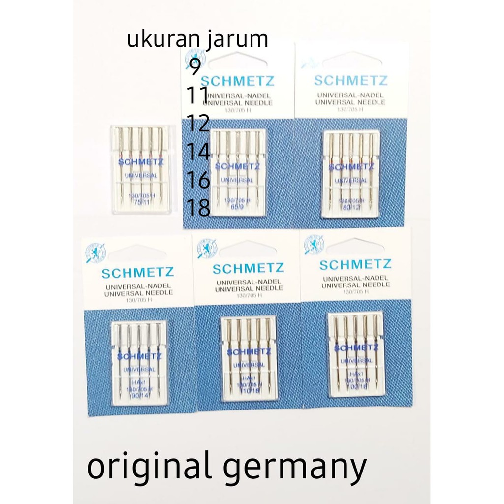 Paket Jarum mesin jahit merk schmetz type HAx1 untuk mesin jahit semua model rumah tangga