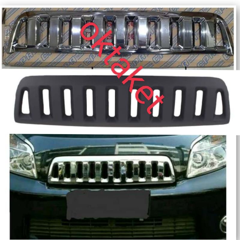 Grill new Rush Terios 2008 2010 2011 2012 2014 model hummer Hitam &amp; Chrome