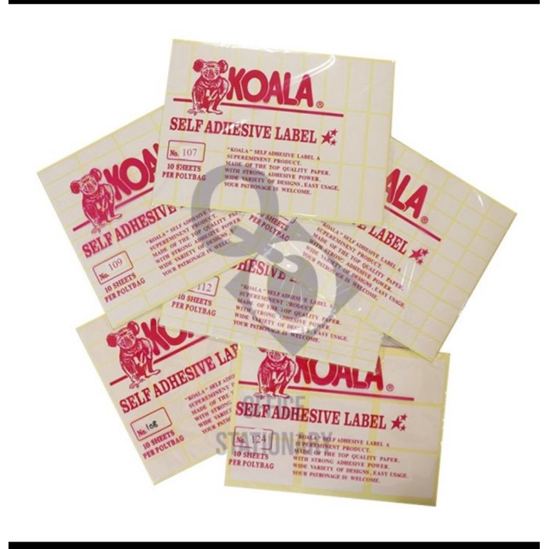 

Label Sticker Koala Label 99 103 121 107 108 109 111 112 123