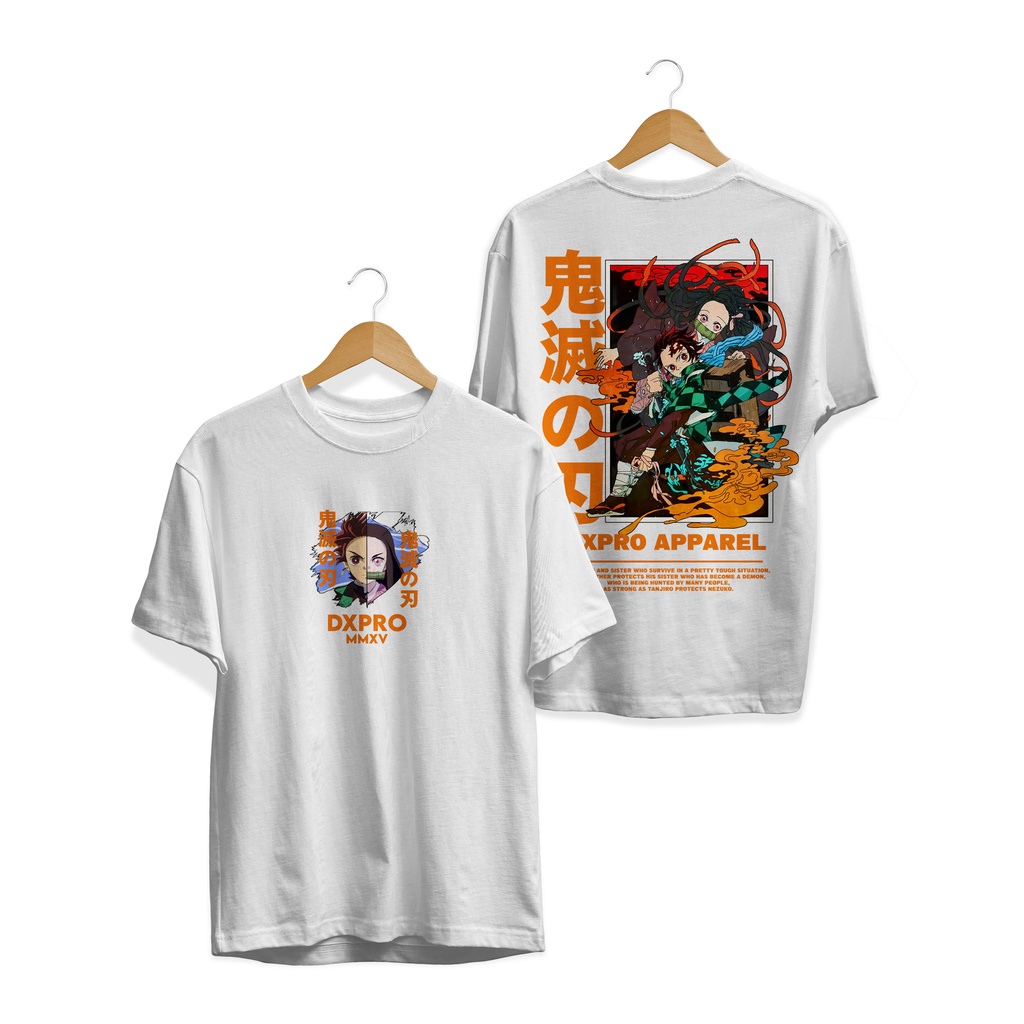 BAJU LOGO TWO Demon Slayer TANJIRO KAMADO / KAOS SERIES ANIME