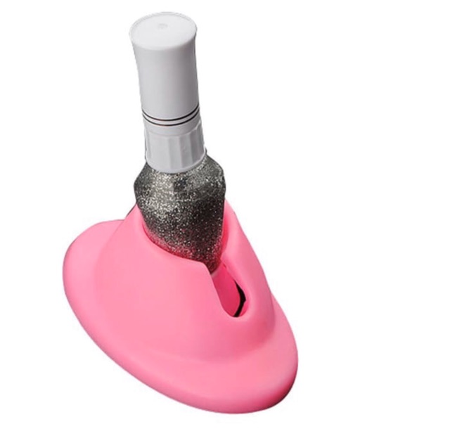 Silicone silikon tempat kutek lem kuku palsu / rubber nail polish stand / nail glue stand