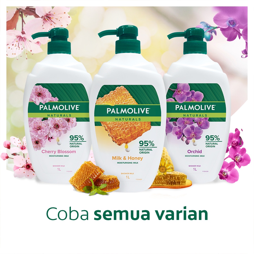 Palmolive Naturals Shower Gel Milk & Honey 1L - Sabun Mandi Cair Image 7