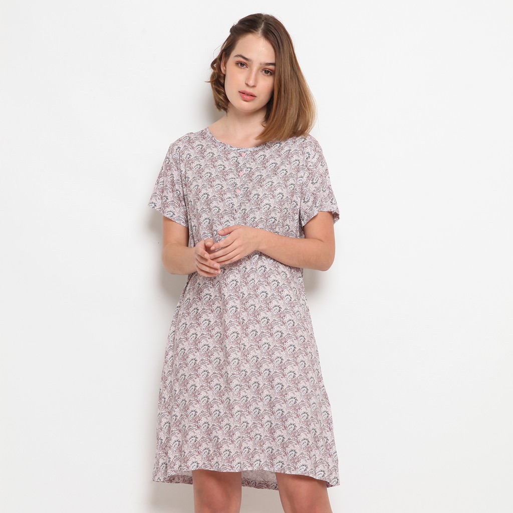 Transmart - VIRGINIA Daster Ss Daun Batik Sgvn158